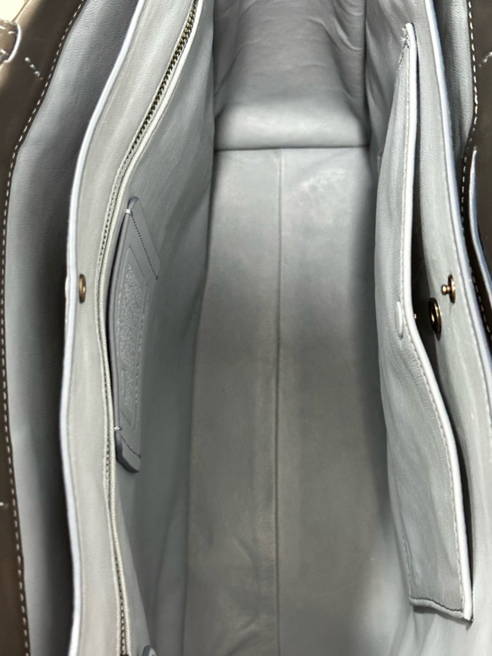 Coach Leather Tote Bag Black Structured Minimalist Work Bag Shoulder Bag - Picture 14 of 16